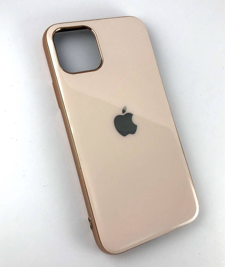 

Стеклянный чехол на iPhone 11 Gold