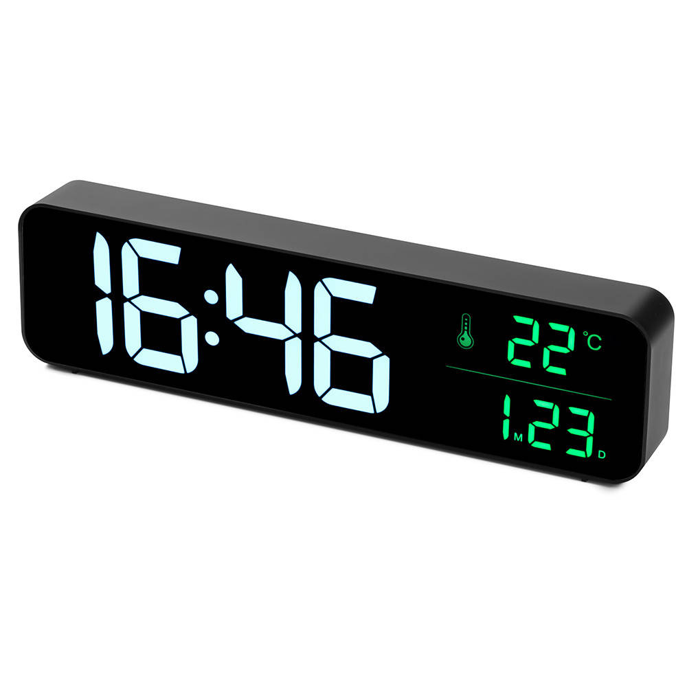 

Годинник настільний електронний дзеркальний Losso Premium (GT) LONG з LED підсвічуванням білий, будильник