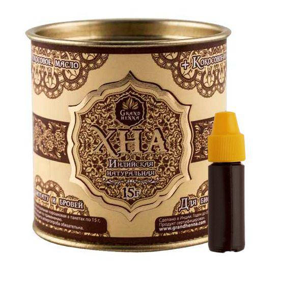 

Хна для бровей и тату Grand Henna тон коричневый