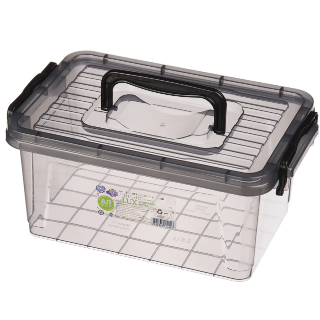 

Elite Контейнер харчовий з ручкою №1 1,8л., чорний (25,6*17*8см)"AL-Plastik", Черный