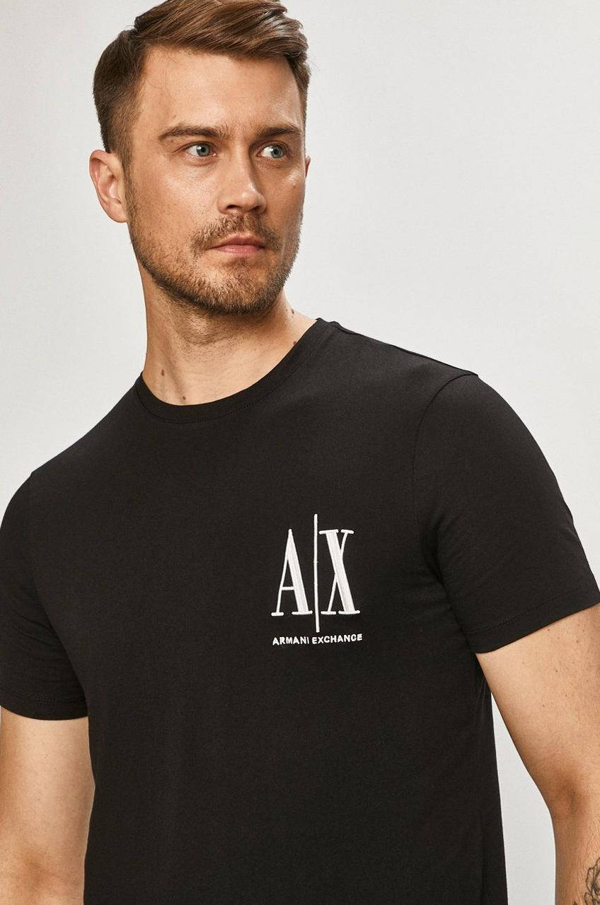 

Футболка мужская Armani Exchange, черная армани