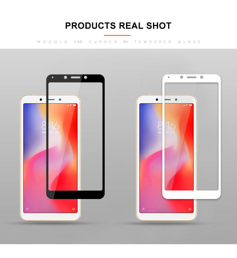 

Защитное стекло для Xiaomi Redmi 6a (чёрное, белое, золотистое) белый