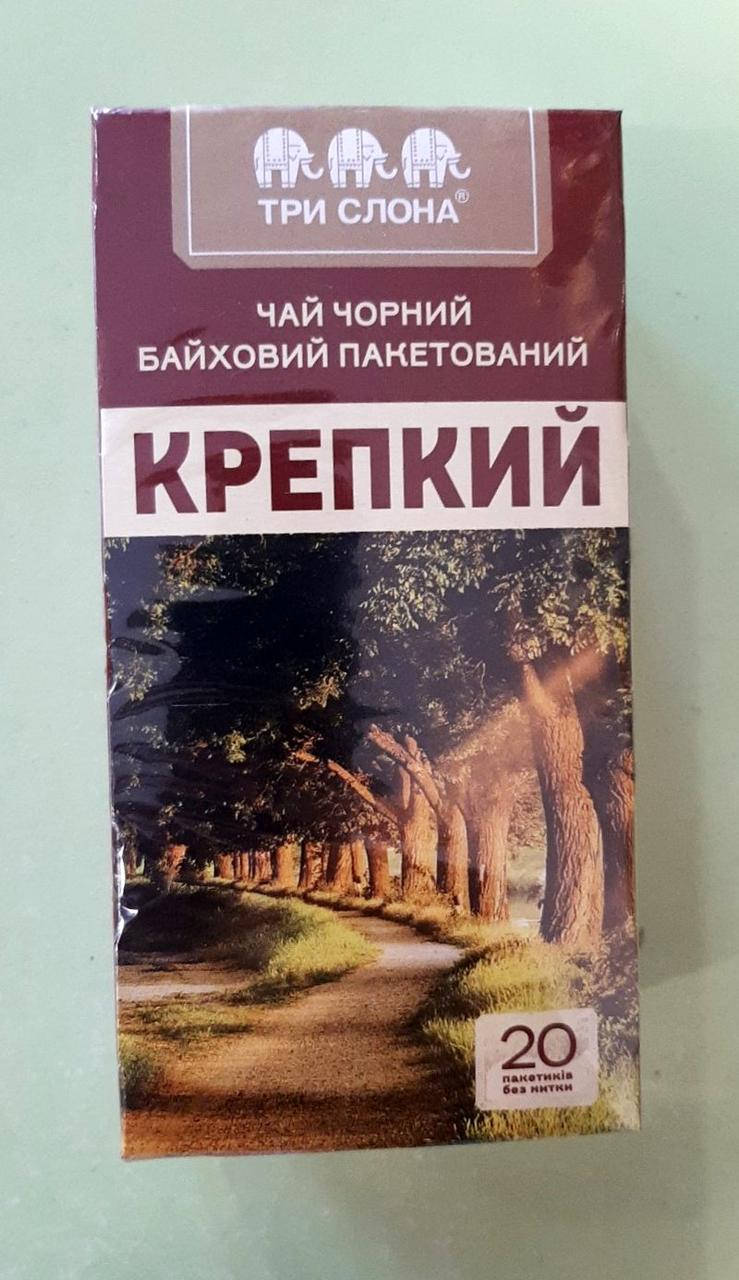 

Чай Три Слона Крепкий 20 пакетов черный