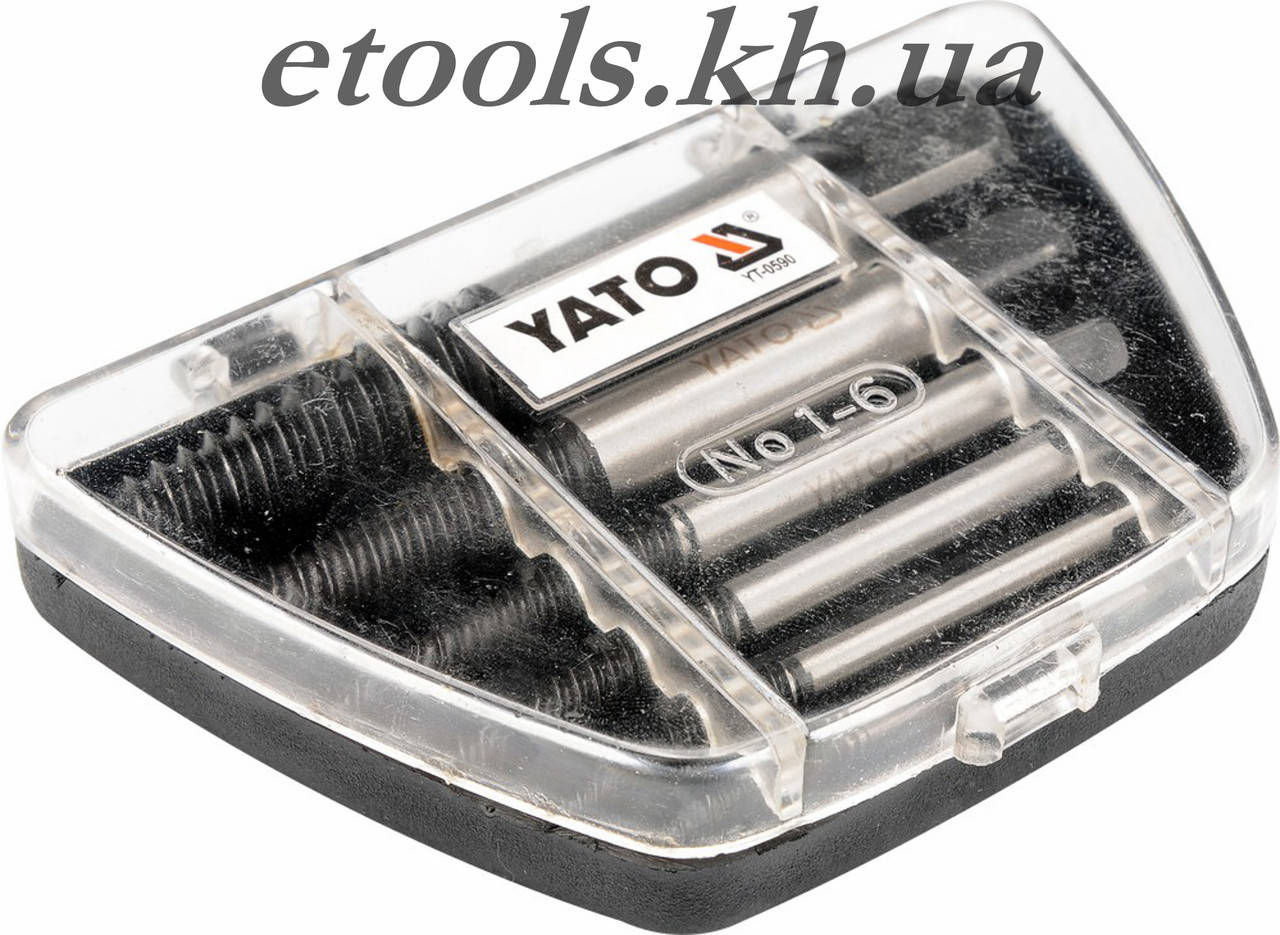 

Экстракторы обломанных болтов Ø3-14 мм 6 шт YATO YT-0590