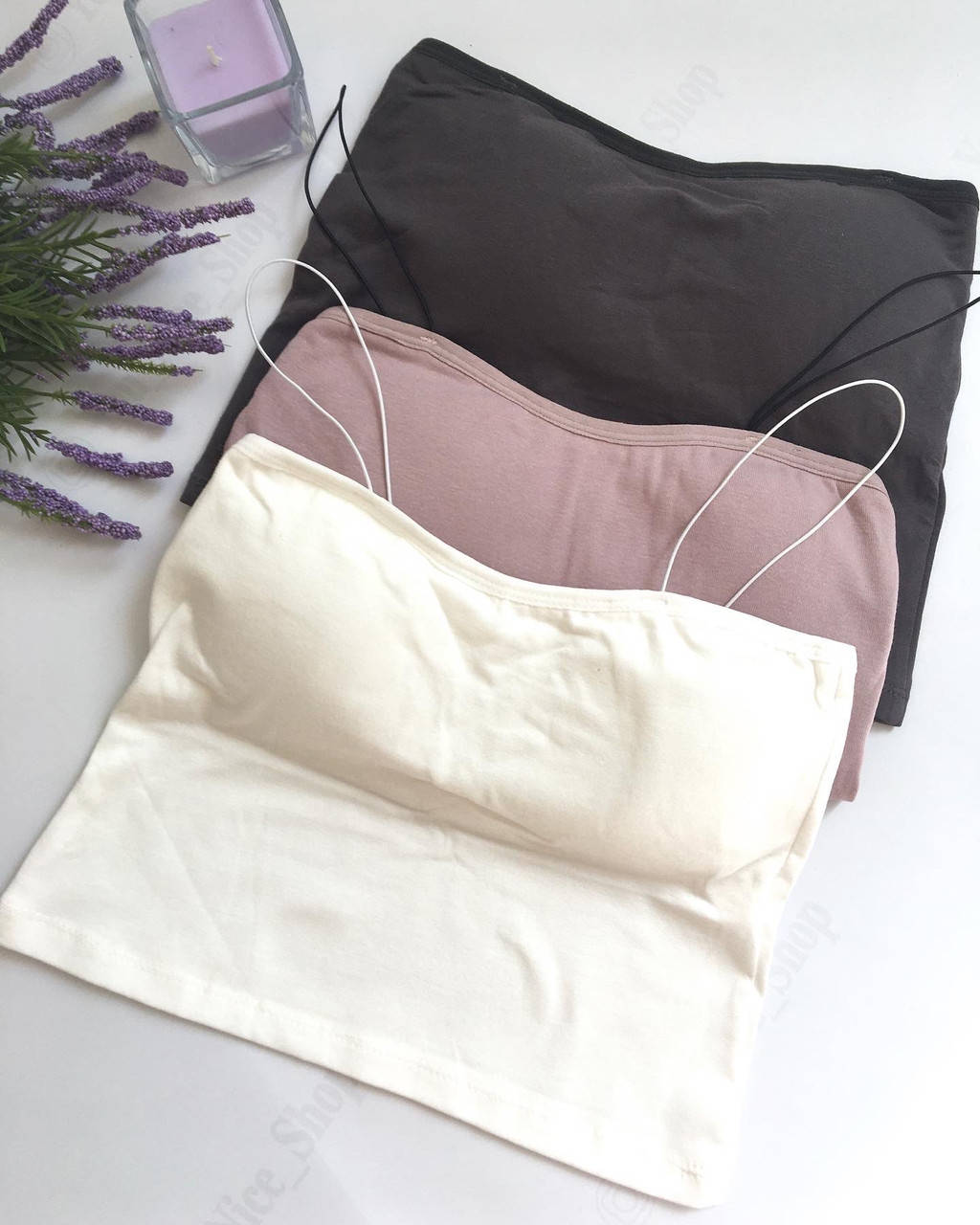 

Топ женский на тонких бретелях, Кофе с молоком