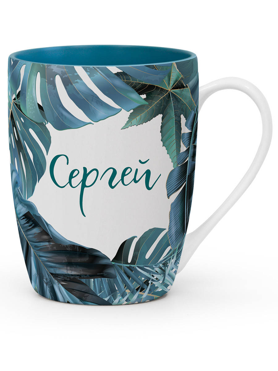 

Кружка "FLORA" с именем "Сергей", Розовый