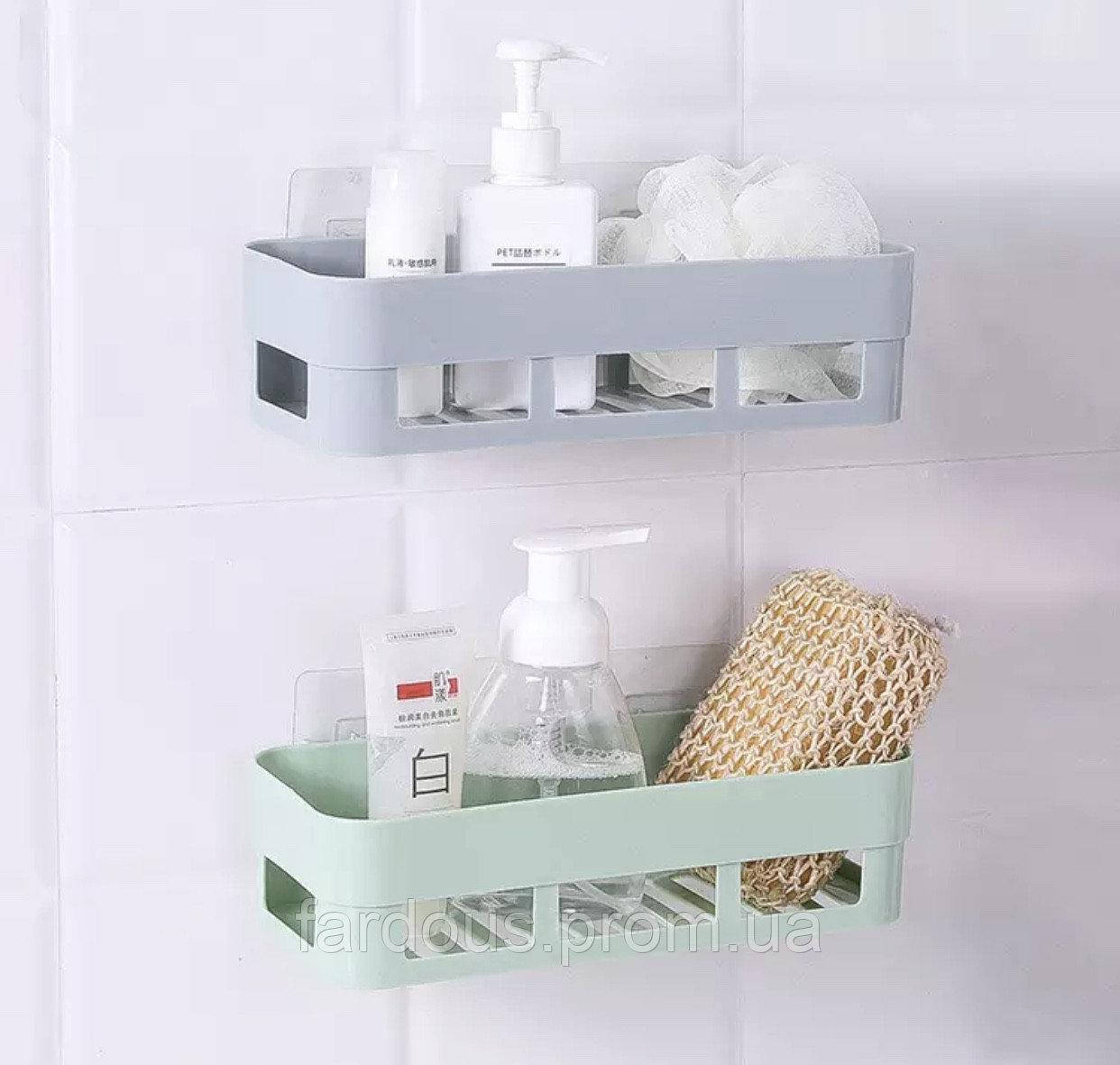 

Полка для ванной комнаты на самоклеющейся основе. Зеленый Кладовка