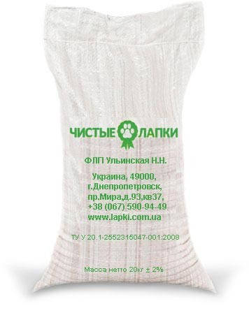 

Древесный наполнитель Чистые лапки 20 кг для кошачьего туалета