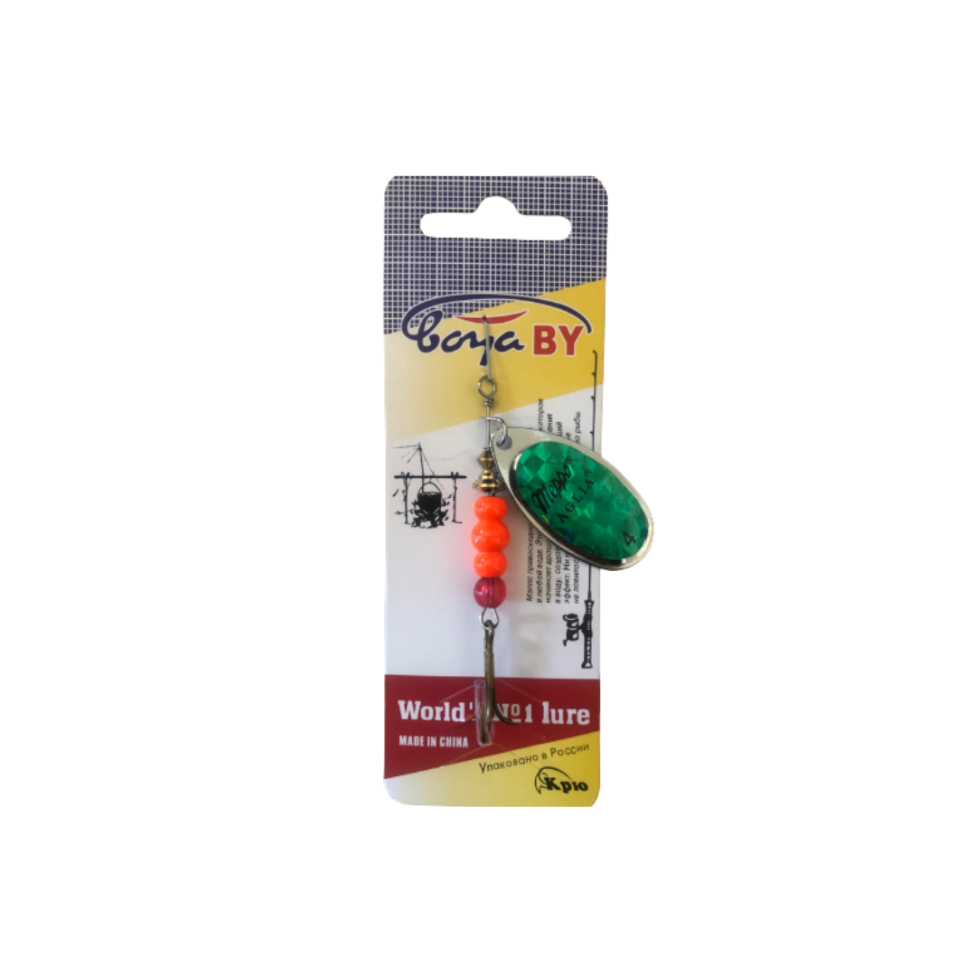 

Вертушка Boya By Alga Зелена голограма №4 вага 12 грам, Зелёный