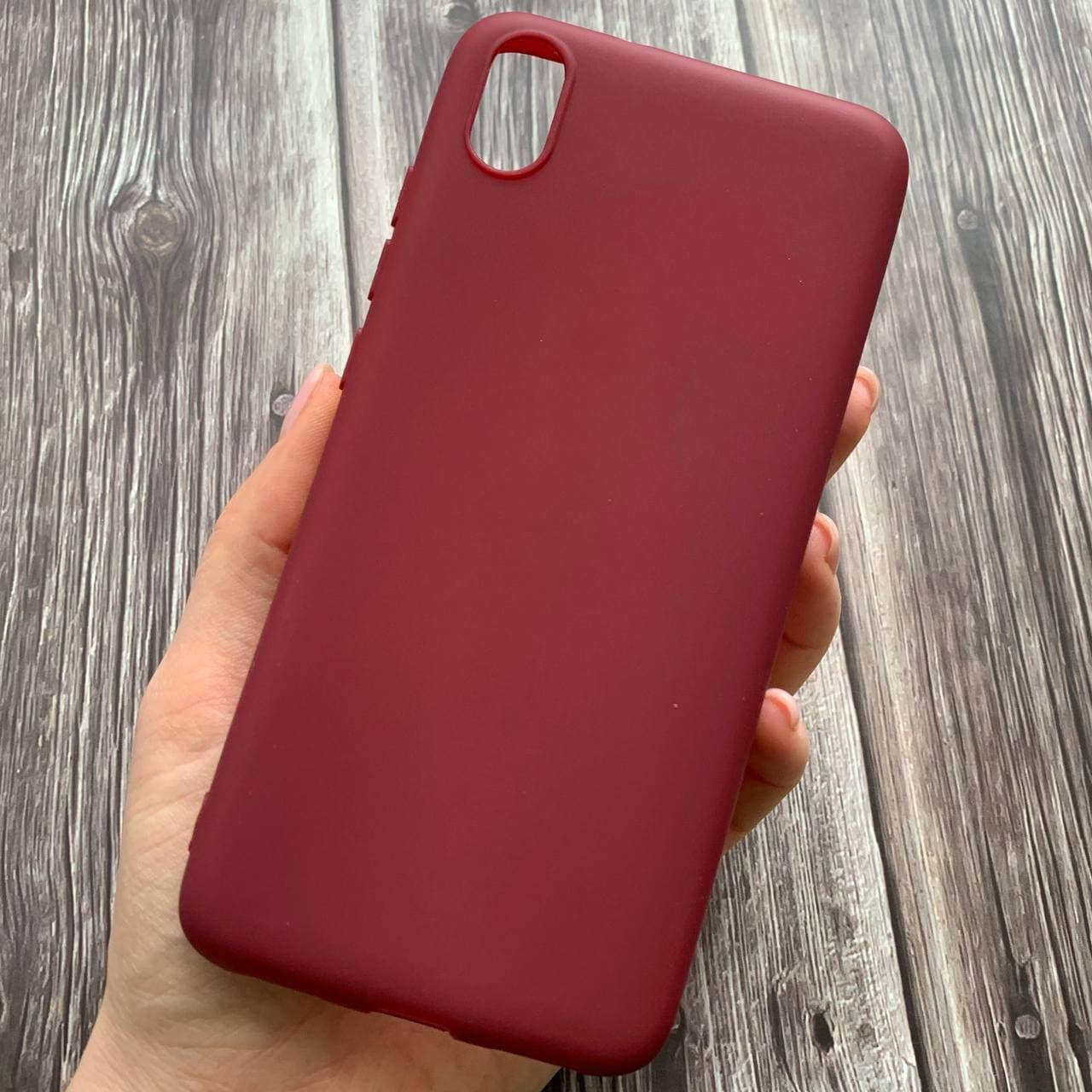 

Чехол для Xiaomi Redmi 7a цветной яркий плотный силиконовый чехол на сяоми редми 7а бордовый
