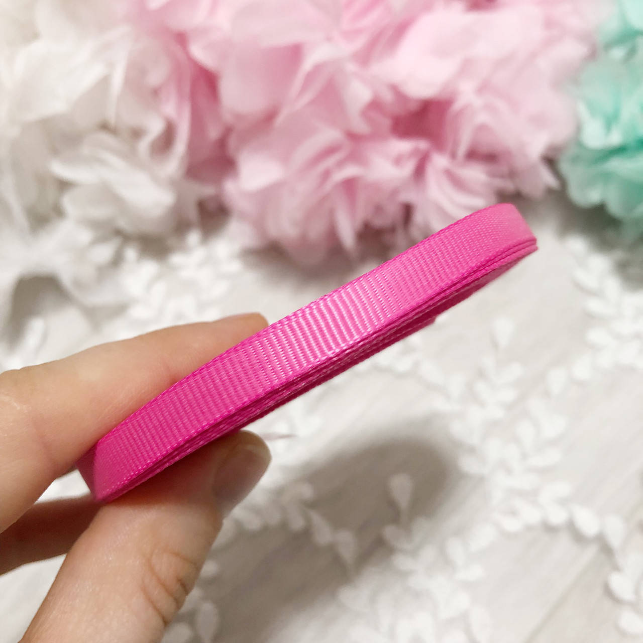 

Репсовая лента 6 мм, малиново-розовая #130