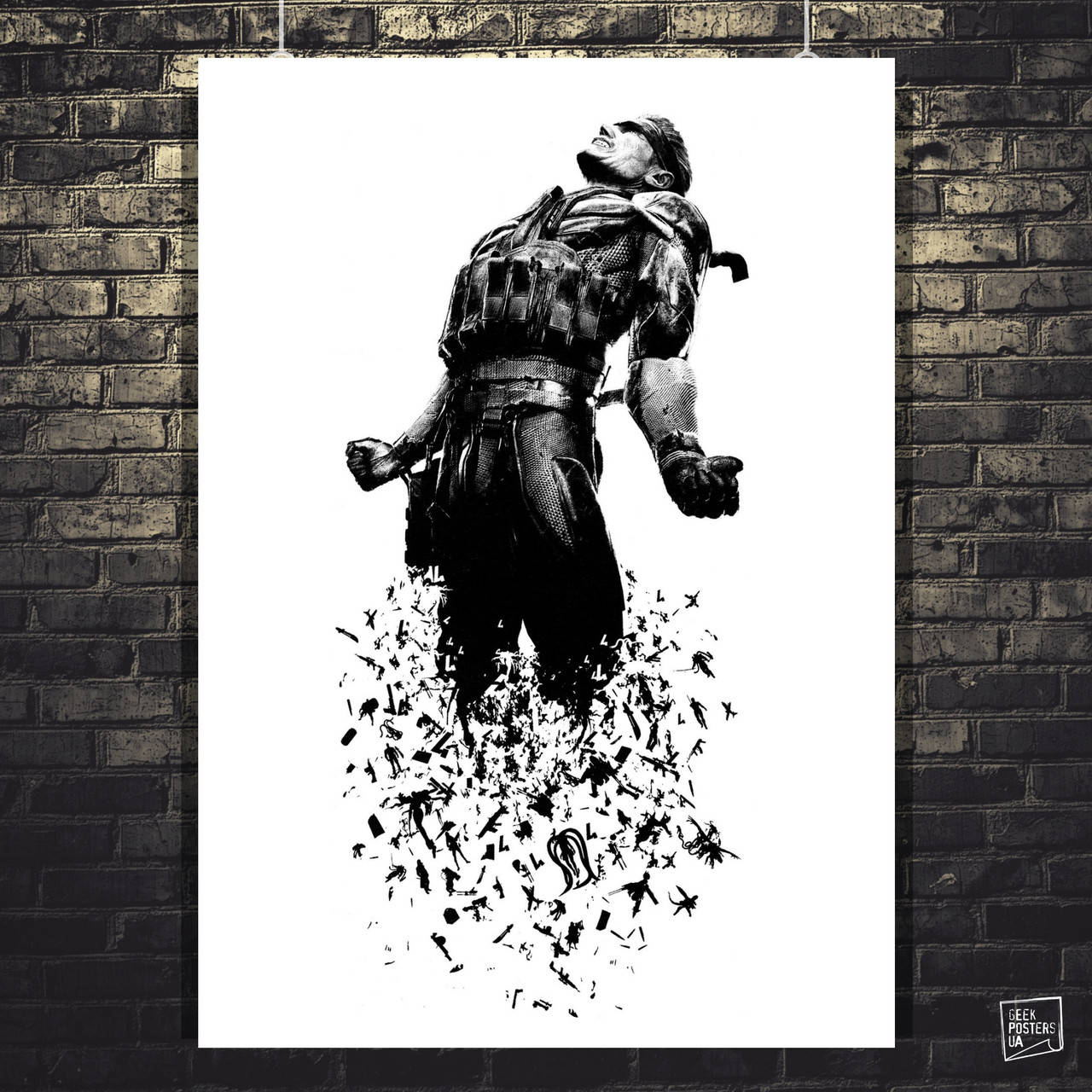 

Постер Солид Снейк, Solid Snake, MGS, Metal Gear. Размер 60x85см (A1). Матовая бумага