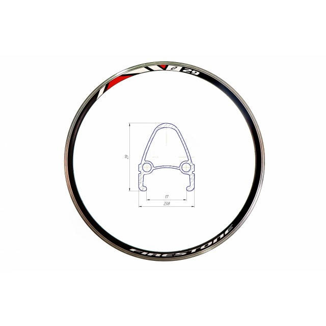 

Обод Velotrade 28-29" Al 36H с проточкой под V-br