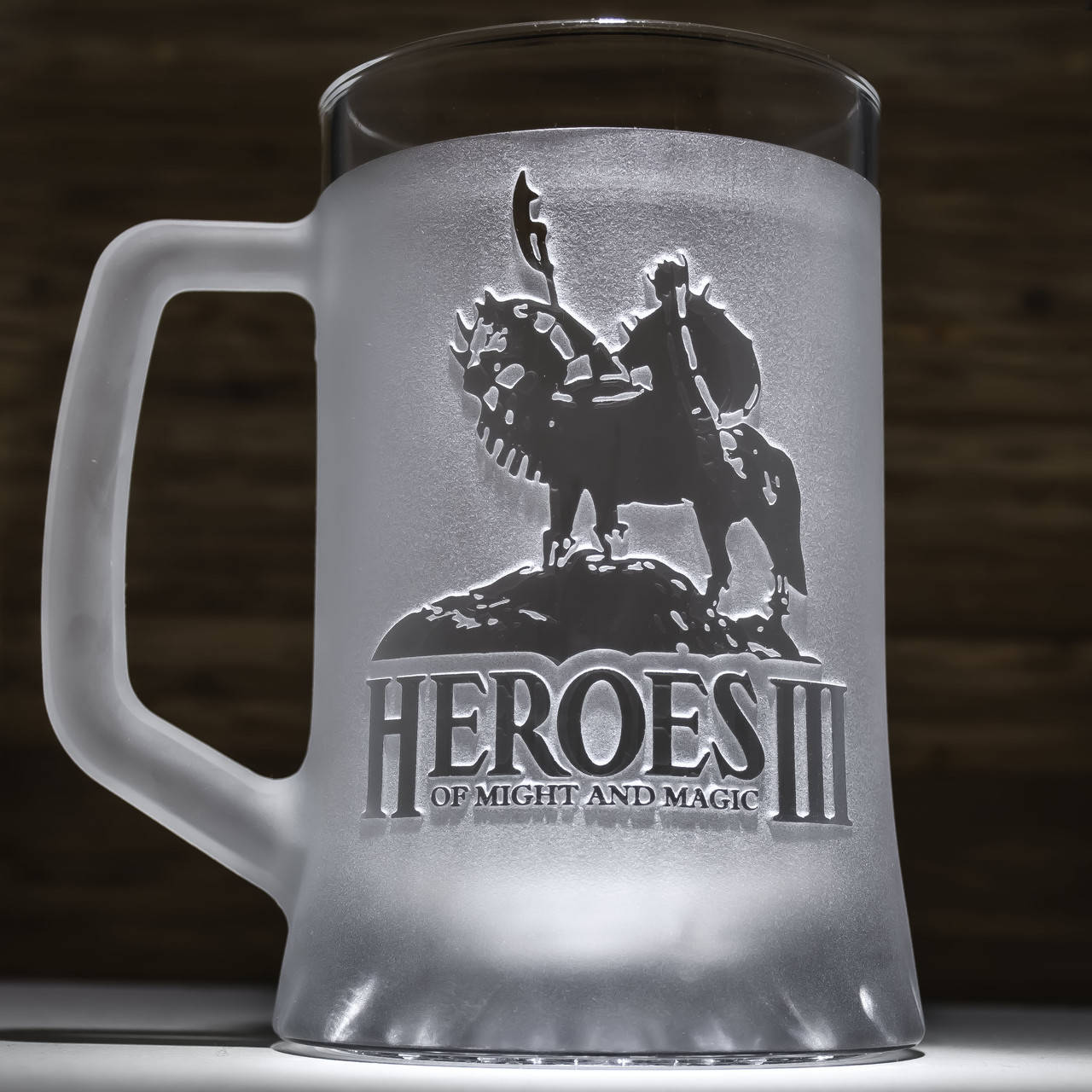 

Бокал для пива с гравировкой Heroes of Might and Magic III Герои Магии и Меча 3 SandDecor, Прозрачный