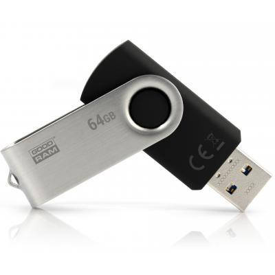 

Флеш пам'ять GoodRam Twister 64 GB Black USB 3.1 (UTS3-0640K0R11), Черный