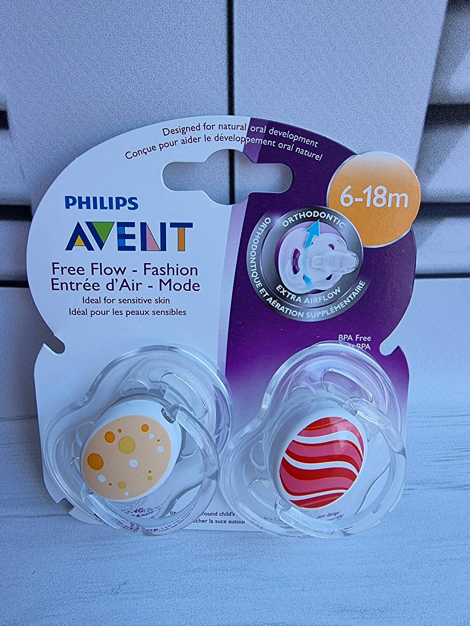 

Пустышки силиконовые ортодонтические Philips Avent 6-18 мес (2 шт)