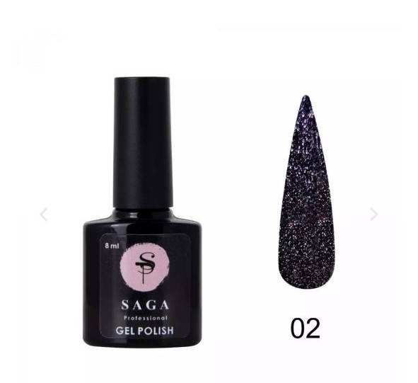 

Гель-лак светоотражающий Saga Professional Fiery gel №02, 8мл