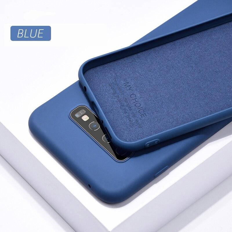 

Силиконовый чехол для Samsung Galaxy S10 Plus Синий микрофибра soft touch