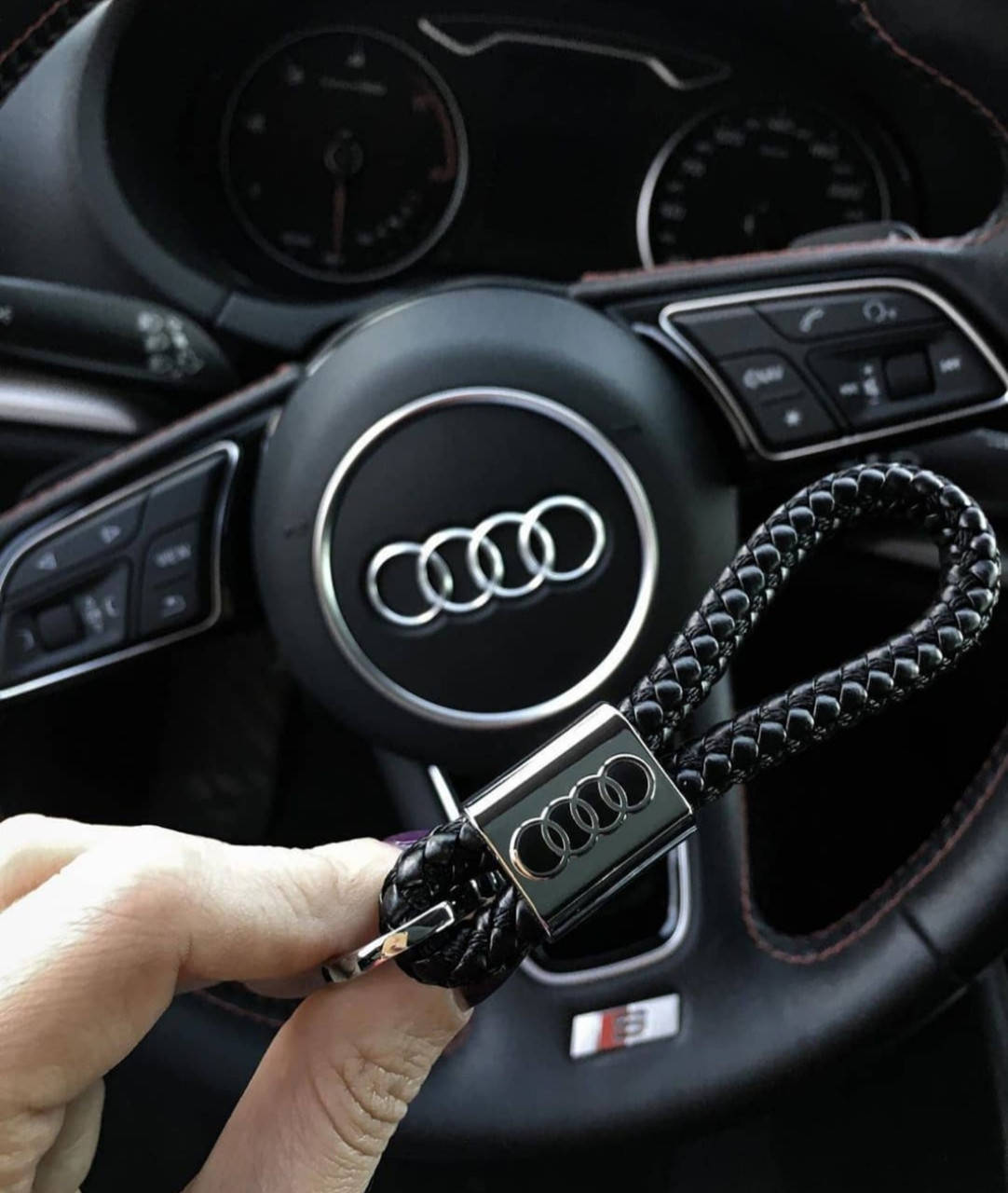 

Брелок для автомобильных ключей Audi, Черный