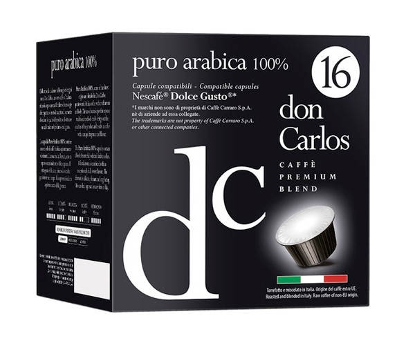 

Кофе в капсулах Carraro don Carlos Puro Arabica 100% Dolce Gusto 16 шт