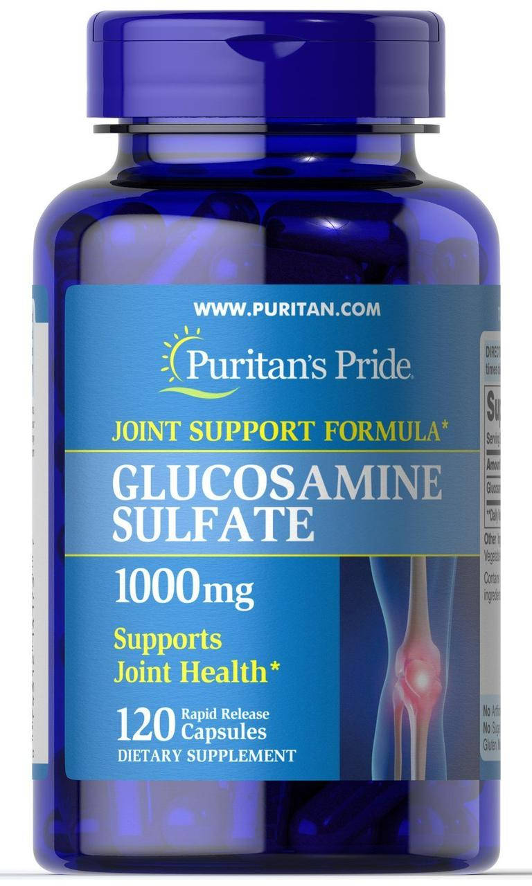 

Глюкозамин сульфат, Glucosamine Sulfate, 1000 мг, 120 капсул