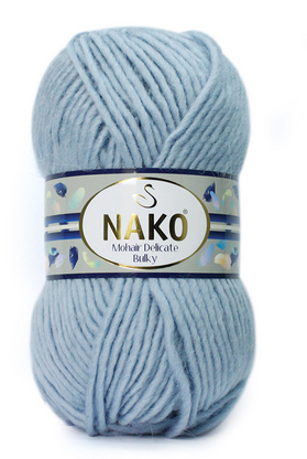 

Пряжа Mohair Delicate Bulky Nako-11859, Голубой