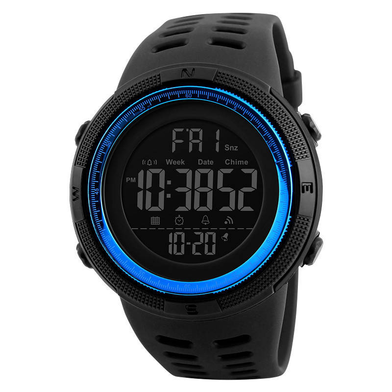 

Skmei 1251 Amigo черные с синим мужские спортивные часы