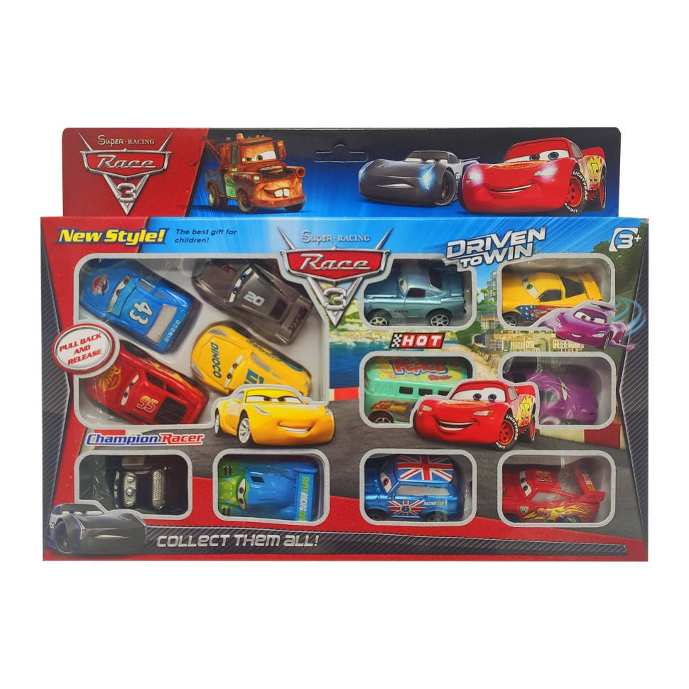 

Детский игровой набор инерционных машинок "Тачки" (Cars) 757-8 12 машинок