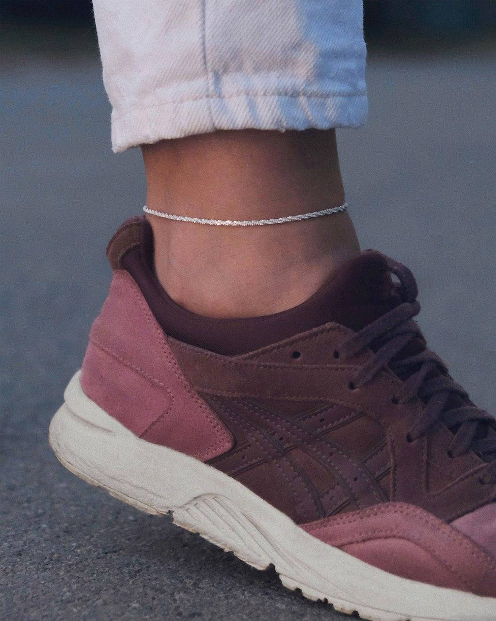 

Браслет на ногу - спиралька