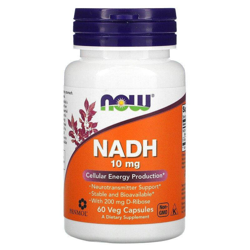 

Никотинамидадениндинуклеотид, NADH, Now Foods, 10 мг, 60 капсул (NOW-03103)