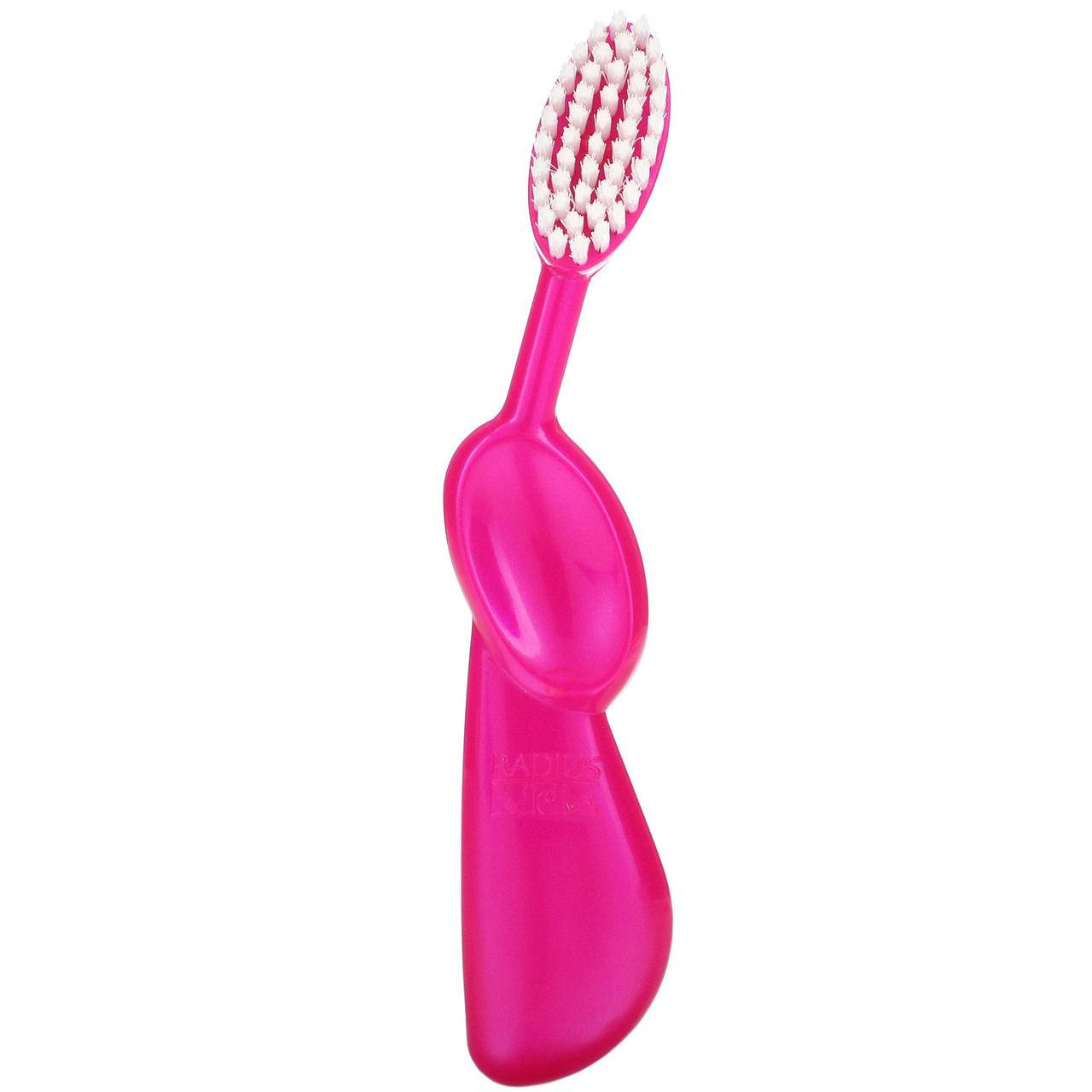 

RADIUS, Kids Brush, 6 Years+. Extra Soft, Right Hand, Pink, 1 Toothbrush, Розовый