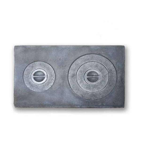 

Плита печная чугунная 710*410 двухконфорочная (есть с узором и без) без узора