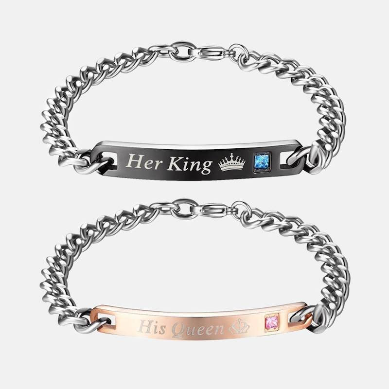 

Парные браслеты His Queen/Her King
