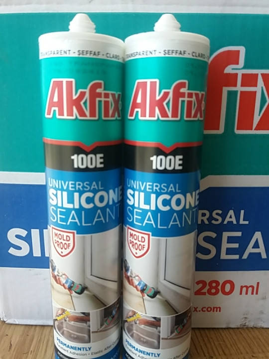 

Силикон, силиконовый герметик универсальный Akfix 100E прозрачный, белый