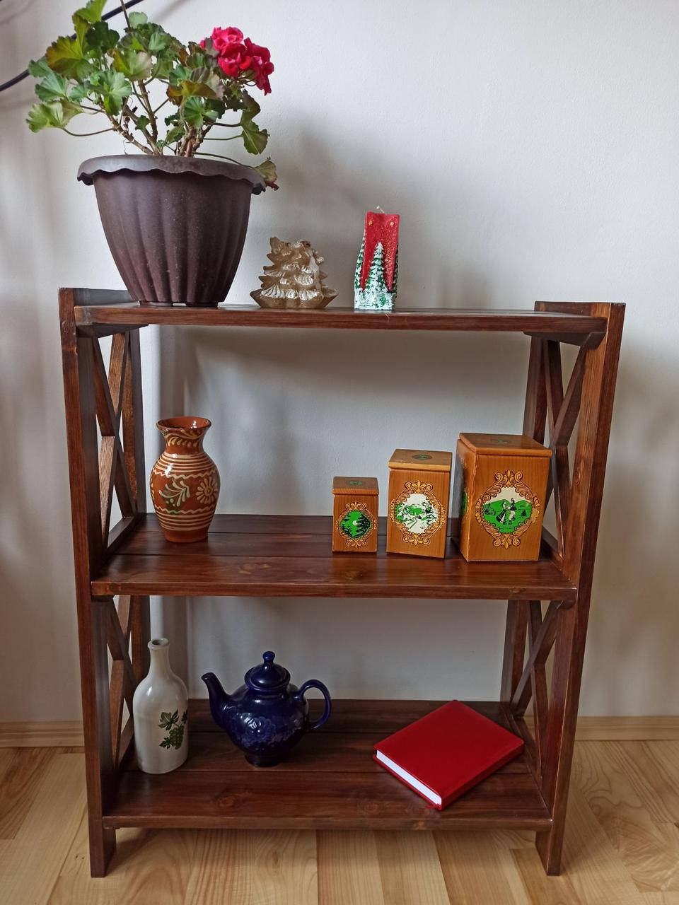 

Стеллаж Прованс на кухню 80*70*30 см, натуральное дерево