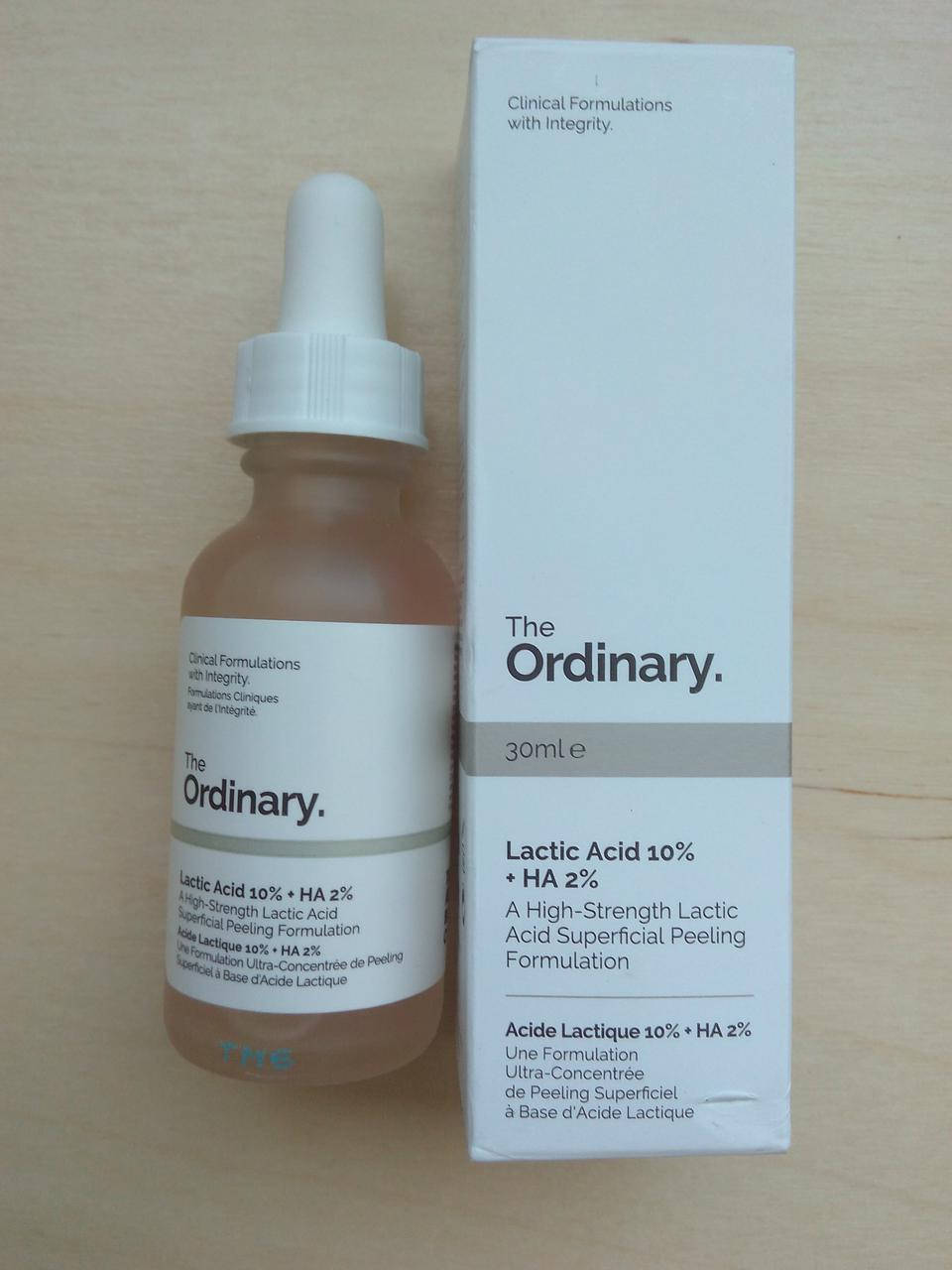 

Пилинг с молочной кислотой The Ordinary Lactic Acid 10% + HA 2%, 30ml