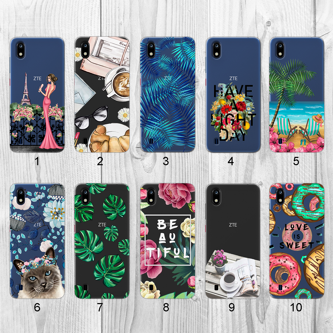 

Силиконовый чехол с рисунком для ZTE Blade A7 (new collection)