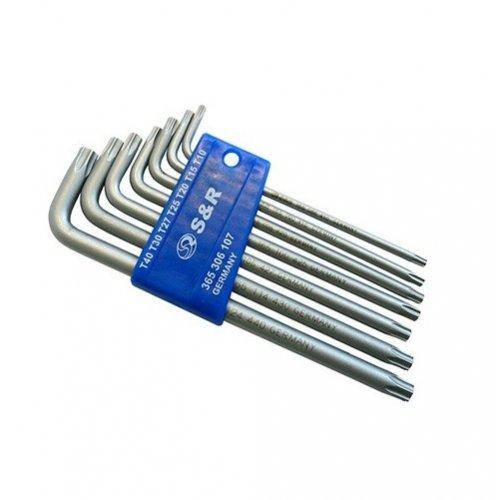 

Набор ключей-звездочек T10-40 Cr-V S&R (365306107) 7 позиций