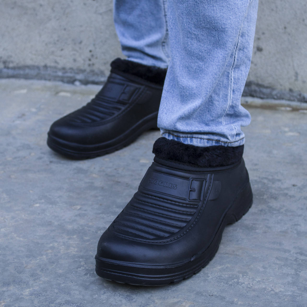 

Галоши мужские теплые овчина (41,42,43,44,45,) Черный