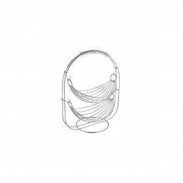 

Корзина для фруктов, 2х ярусная, мет.хромированная, Серебристый