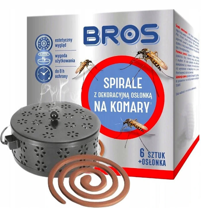 

Спираль от комаров с крышкой, средство от комаров, 6 шт - Bros