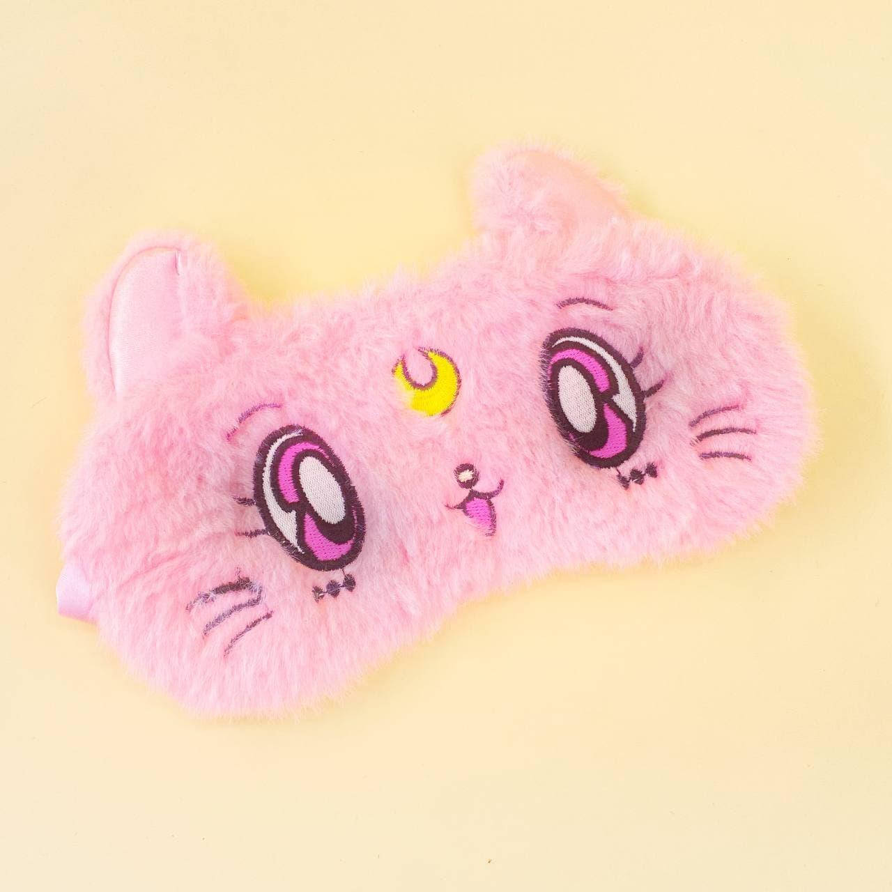 

Маска для сна Котик Сейлор Мун розовый / FS-1075