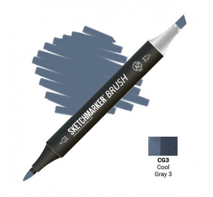 

Скетчмаркер SKETCHMARKER BRUSH CG3 - Cool Gray 3 (Прохладный серый 3) SMB-CG03