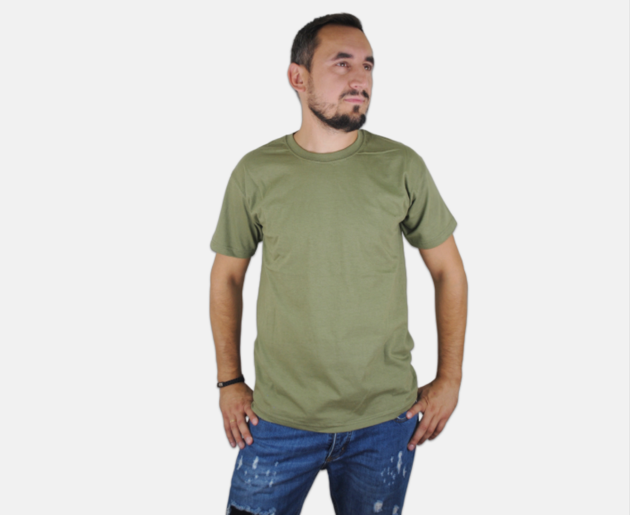 

Мужская Футболка Классическая Fruit of the loom Оливковый 61-036-59 S