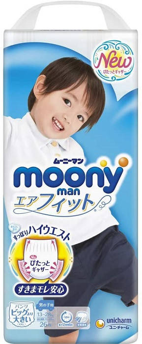 

Трусики Moony для мальчиков B.BIG (13-28кг) 26 шт 4903111168378