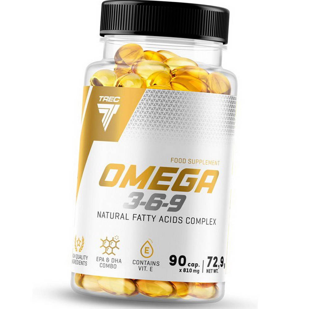 

Жирные кислоты омега 3-6-9 TREC nutrition Omega 3-6-9 90 капс Рыбий жир