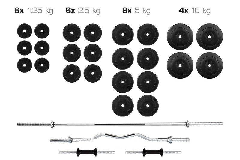 

Штанга + Гантели Набор Premium 120 кг, Черный