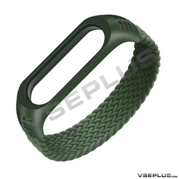 

Ремешок Xiaomi Mi Band 3 / Mi Band 4, Braided rope, зеленый