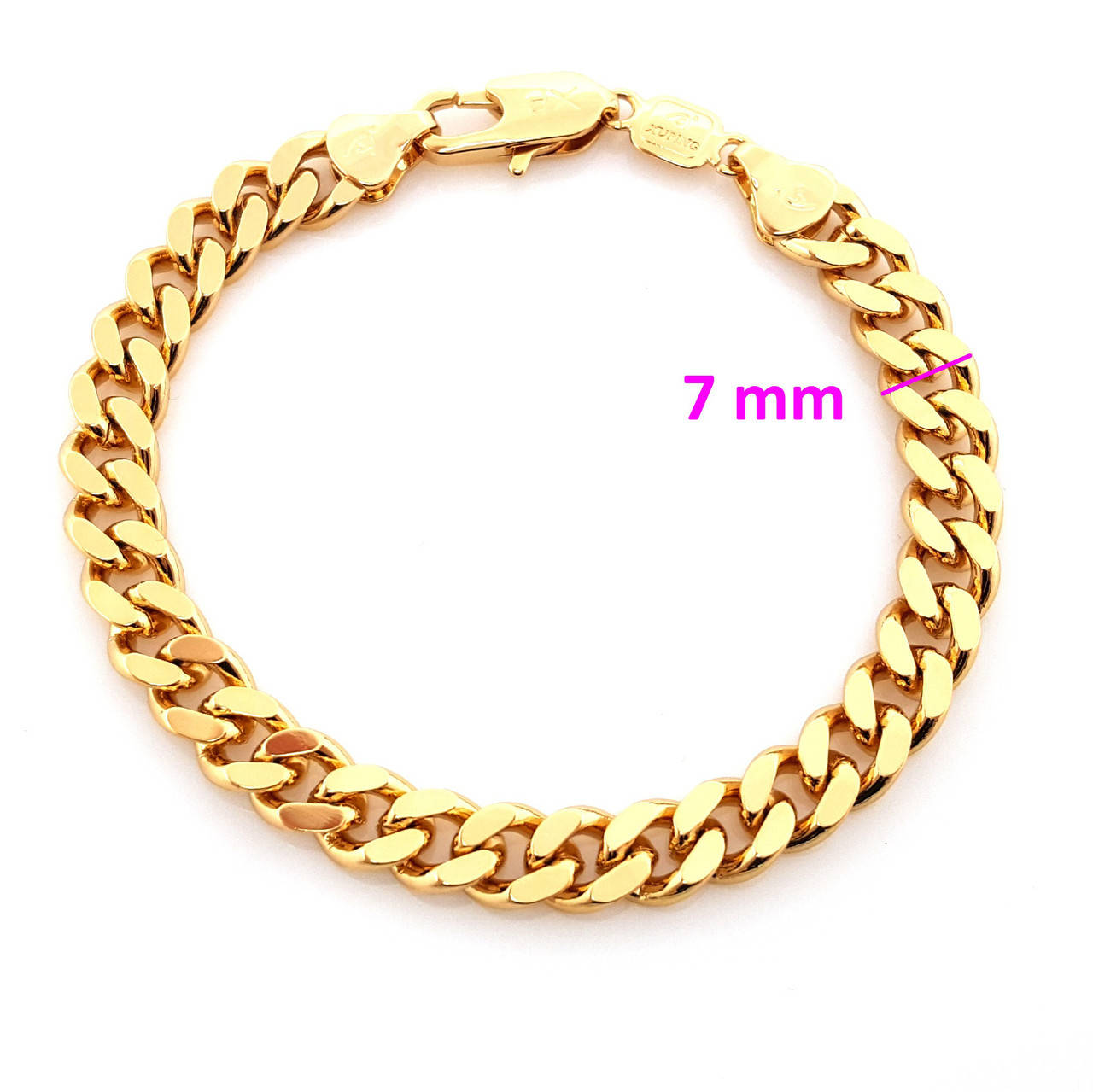 

Массивный Браслет, без камней, p. 18,5, медсплав, 18К