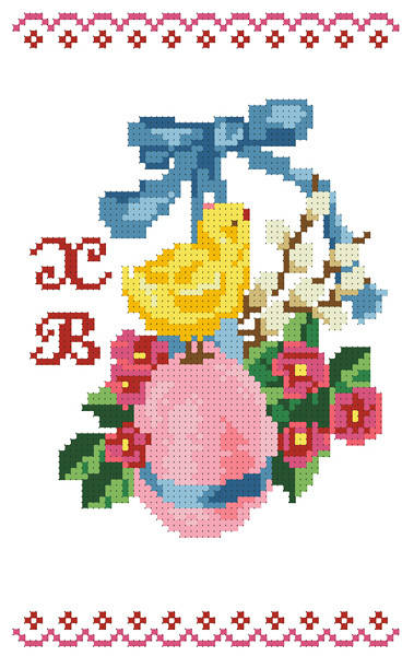 

ХВДГ-40 (ГАБАРДИН). Схема для вишивки бісером Великодній рушник